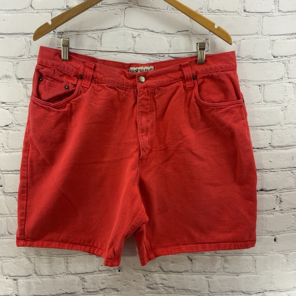 Benchline Shorts Mens Sz 40 Orange Denim 100%‎ Cotton